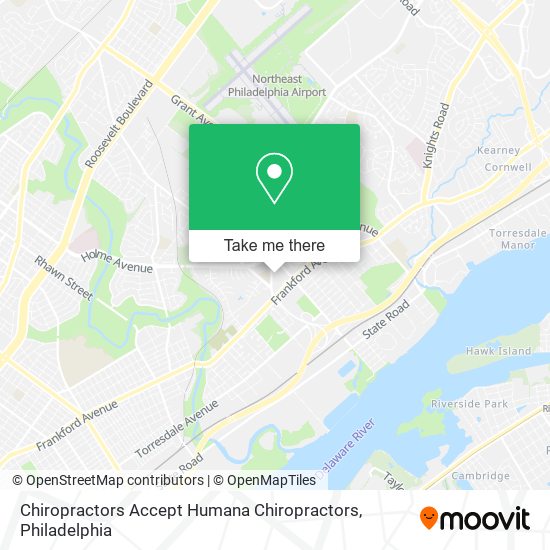 Chiropractors Accept Humana Chiropractors map