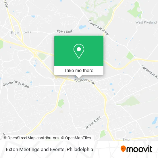 Exton Meetings and Events map