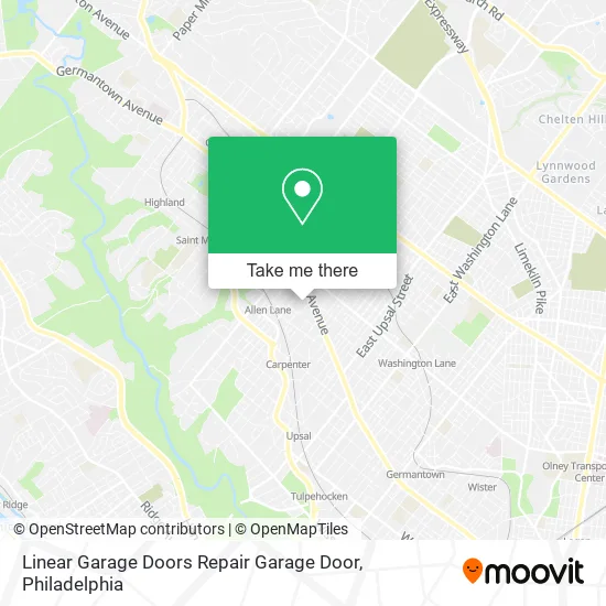Mapa de Linear Garage Doors Repair Garage Door