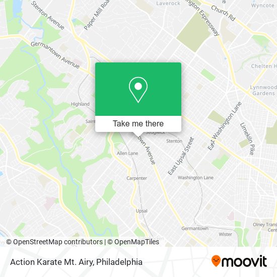 Mapa de Action Karate Mt. Airy