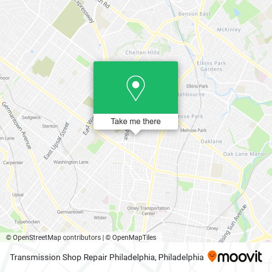 Transmission Shop Repair Philadelphia map