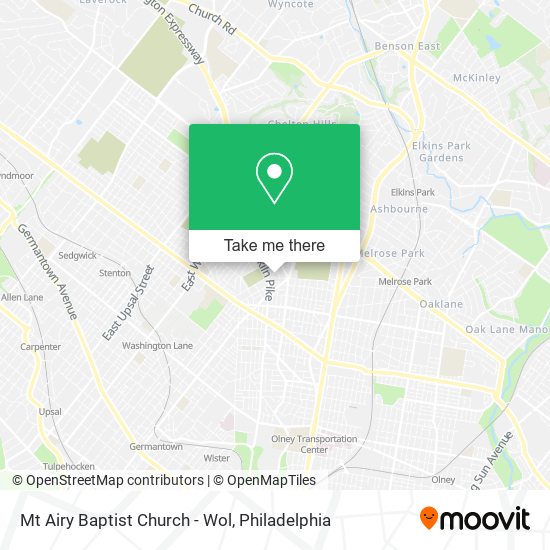 Mt Airy Baptist Church - Wol map