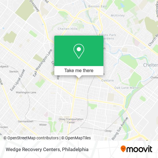 Wedge Recovery Centers map