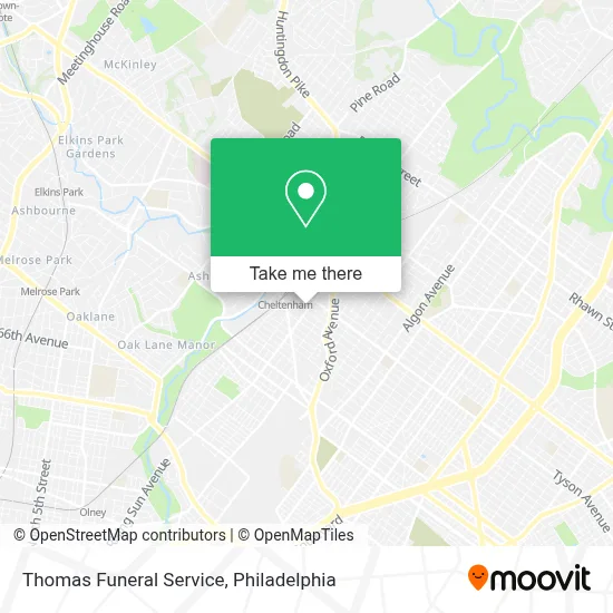 Thomas Funeral Service map