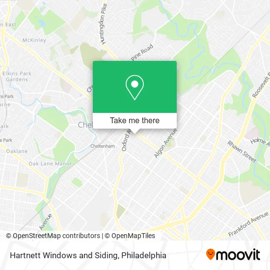 Hartnett Windows and Siding map