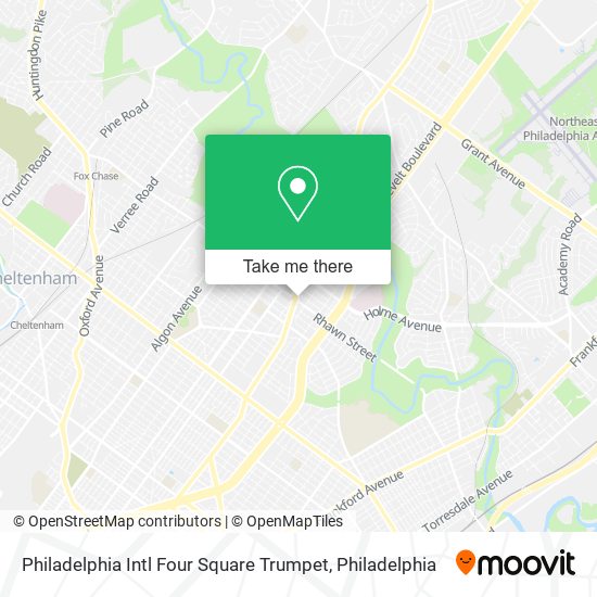 Philadelphia Intl Four Square Trumpet map