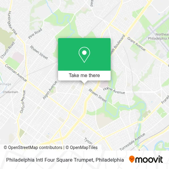 Philadelphia Intl Four Square Trumpet map