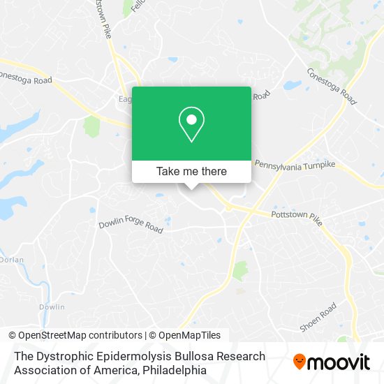 The Dystrophic Epidermolysis Bullosa Research Association of America map