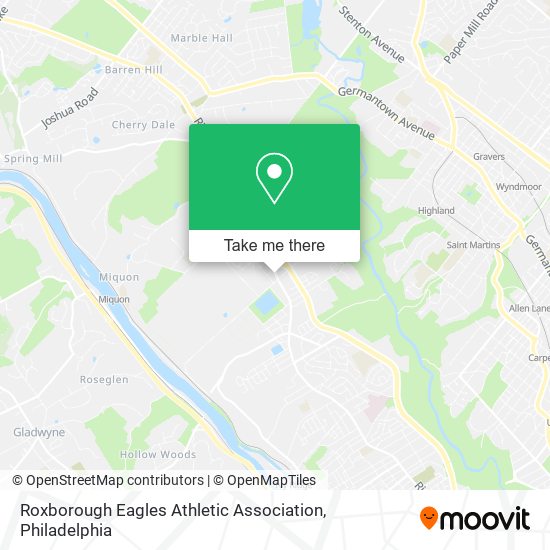 Mapa de Roxborough Eagles Athletic Association