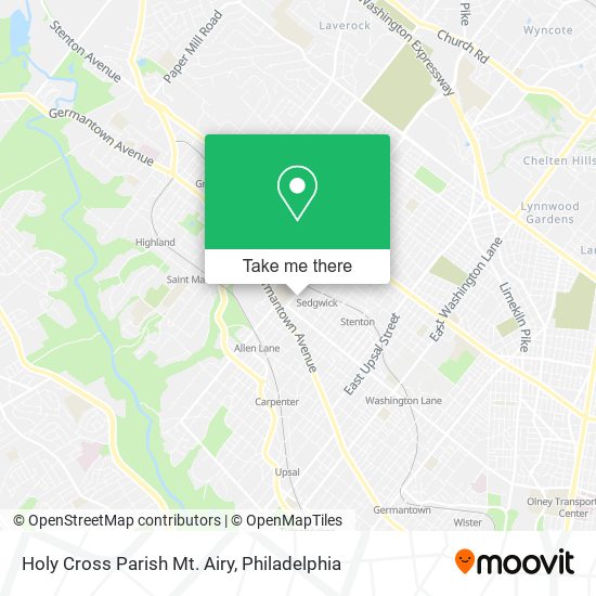 Holy Cross Parish Mt. Airy map