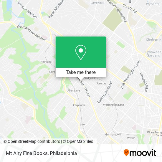 Mt Airy Fine Books map