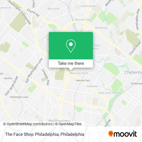 The Face Shop Philadelphia map