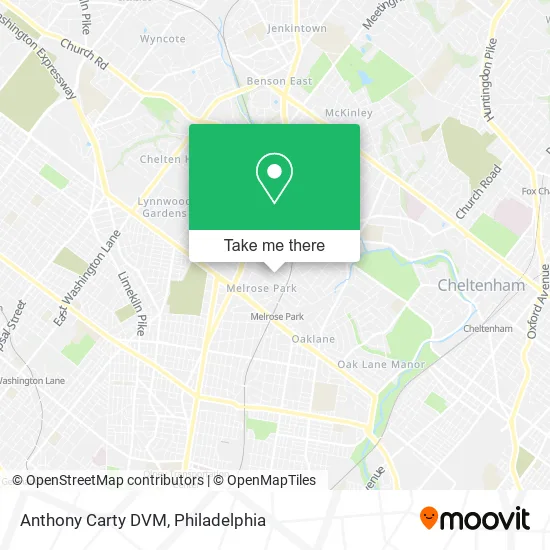 Anthony Carty DVM map