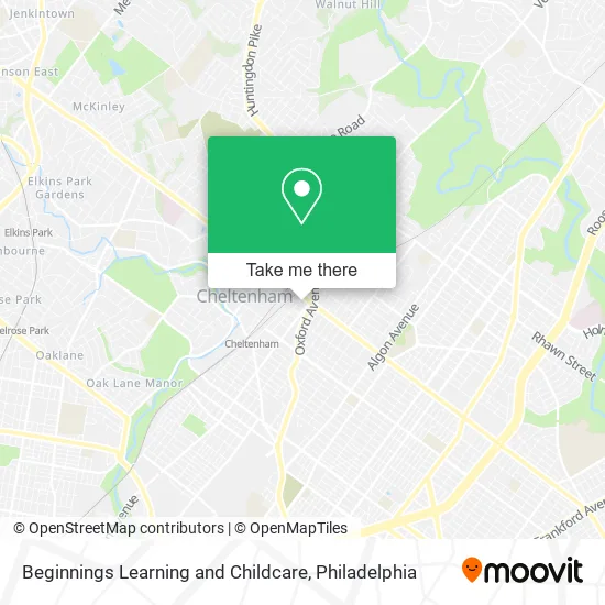 Beginnings Learning and Childcare map
