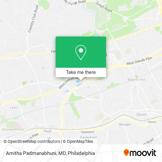 Amitha Padmanabhuni, MD map