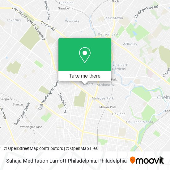 Mapa de Sahaja Meditation Lamott Philadelphia