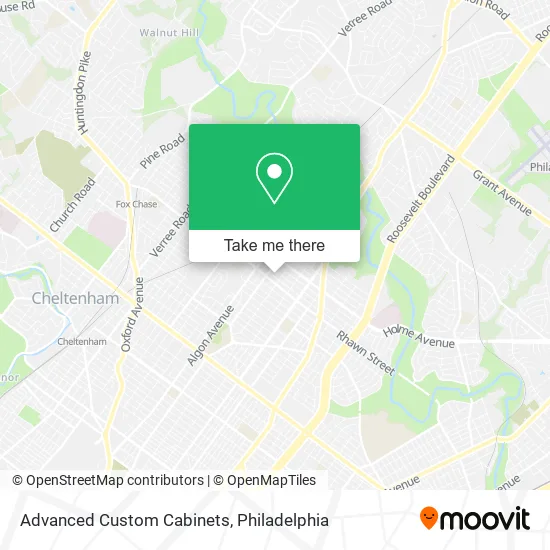 Advanced Custom Cabinets map