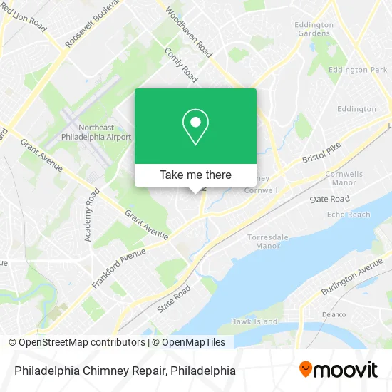 Philadelphia Chimney Repair map