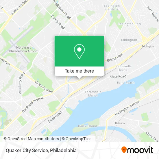 Quaker City Service map