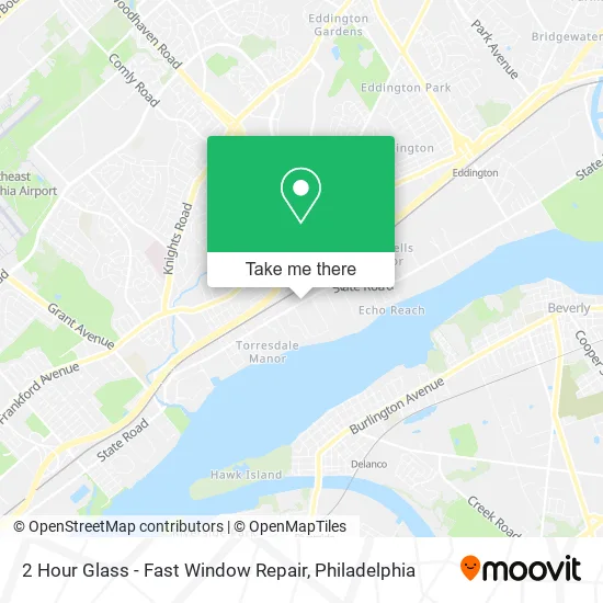 2 Hour Glass - Fast Window Repair map