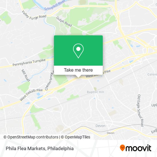 Mapa de Phila Flea Markets