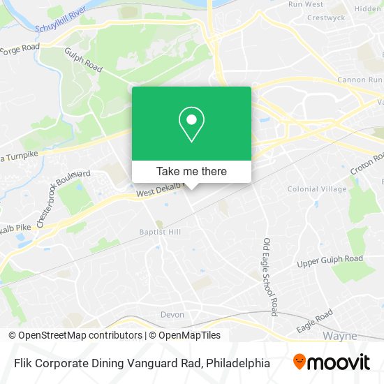 Mapa de Flik Corporate Dining Vanguard Rad