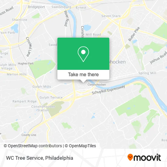 WC Tree Service map