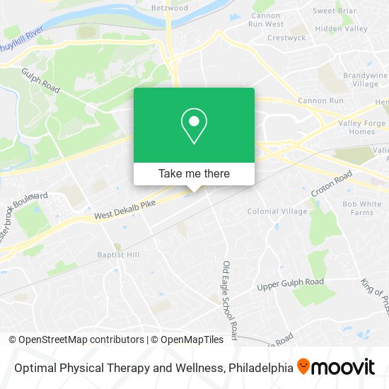 Optimal Physical Therapy and Wellness map