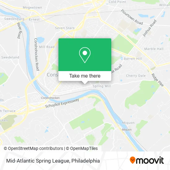 Mid-Atlantic Spring League map