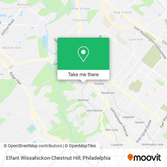 Mapa de Elfant Wissahickon-Chestnut Hill