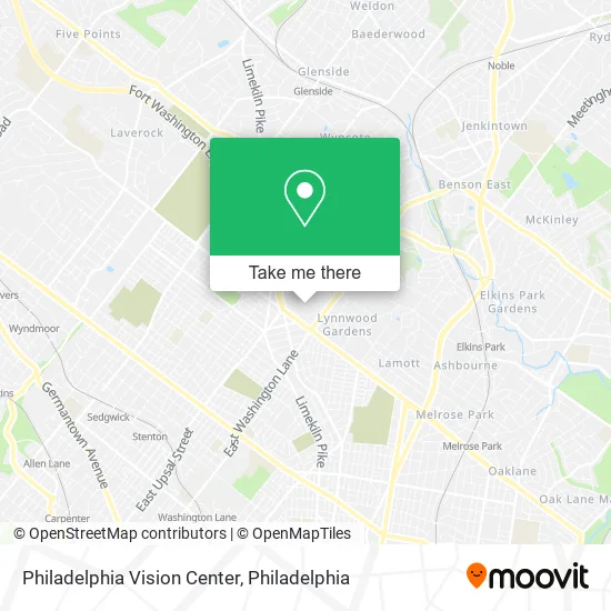 Philadelphia Vision Center map
