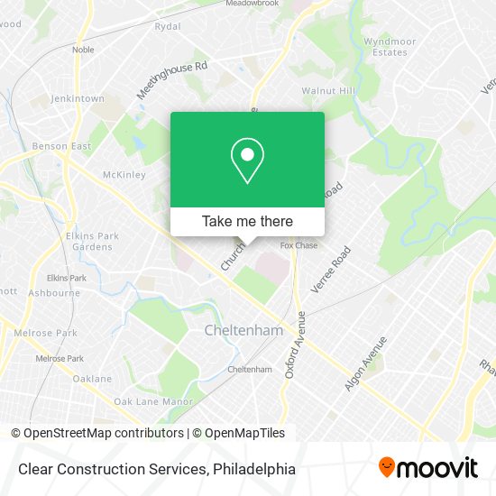 Clear Construction Services map