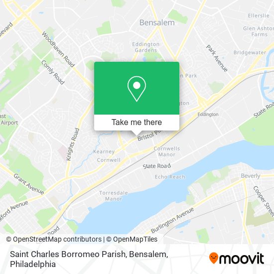 Saint Charles Borromeo Parish, Bensalem map
