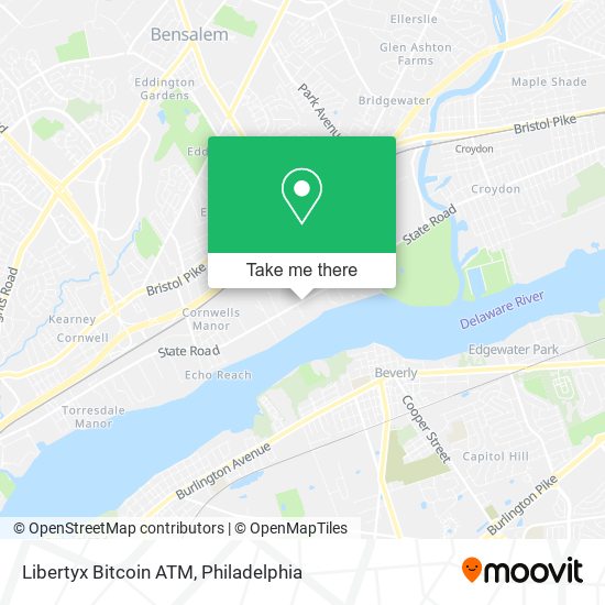 Mapa de Libertyx Bitcoin ATM