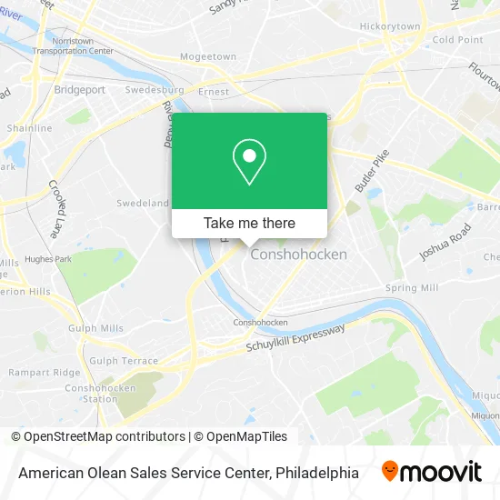 American Olean Sales Service Center map