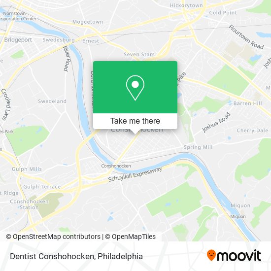 Dentist Conshohocken map