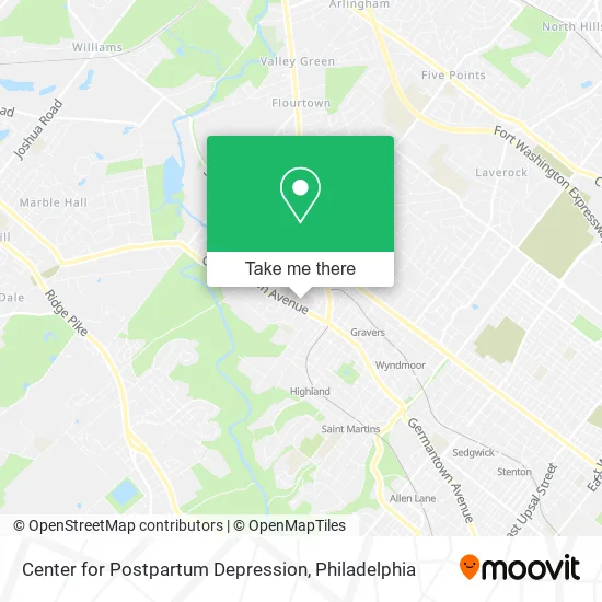 Center for Postpartum Depression map