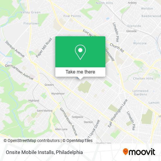 Mapa de Onsite Mobile Installs