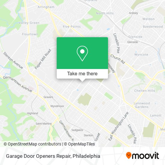 Mapa de Garage Door Openers Repair