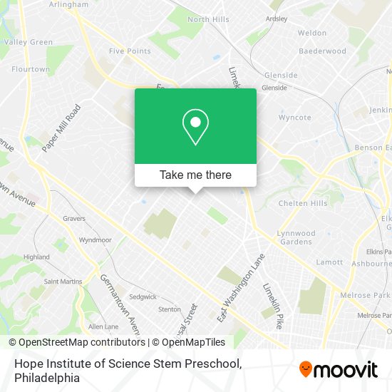Hope Institute of Science Stem Preschool map