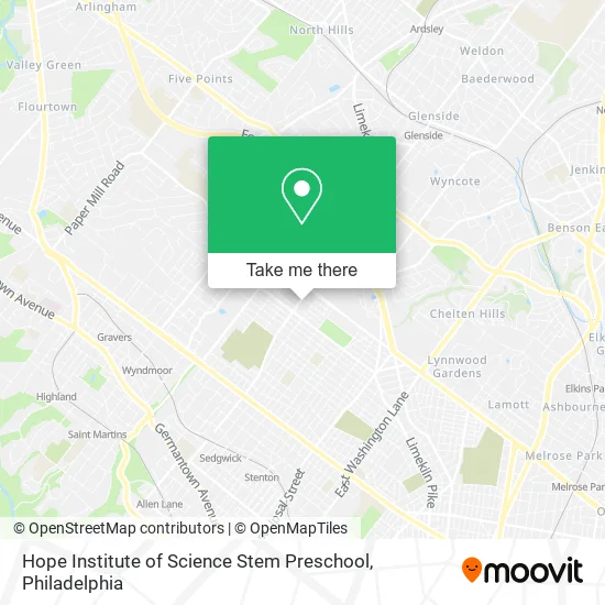 Mapa de Hope Institute of Science Stem Preschool