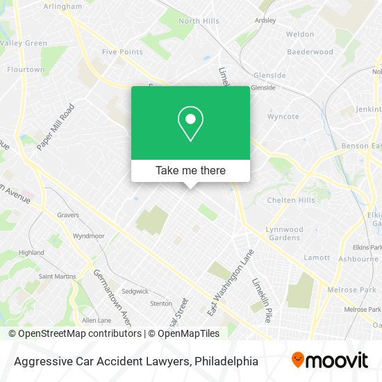 Mapa de Aggressive Car Accident Lawyers