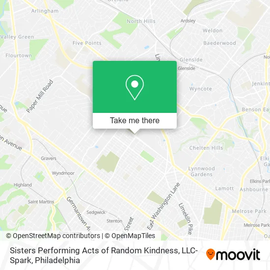 Sisters Performing Acts of Random Kindness, LLC- Spark map