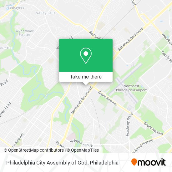 Philadelphia City Assembly of God map