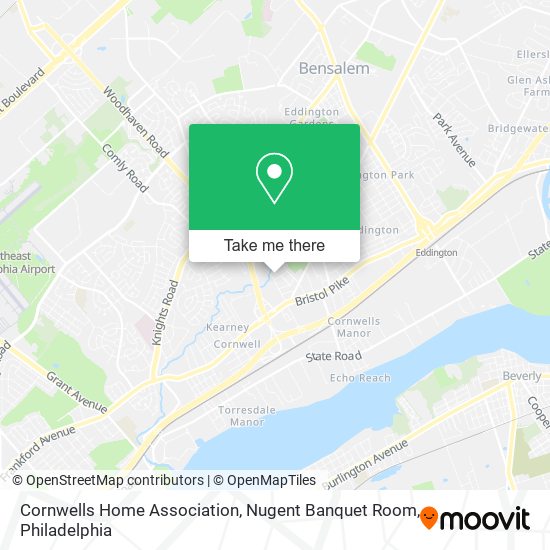 Cornwells Home Association, Nugent Banquet Room map