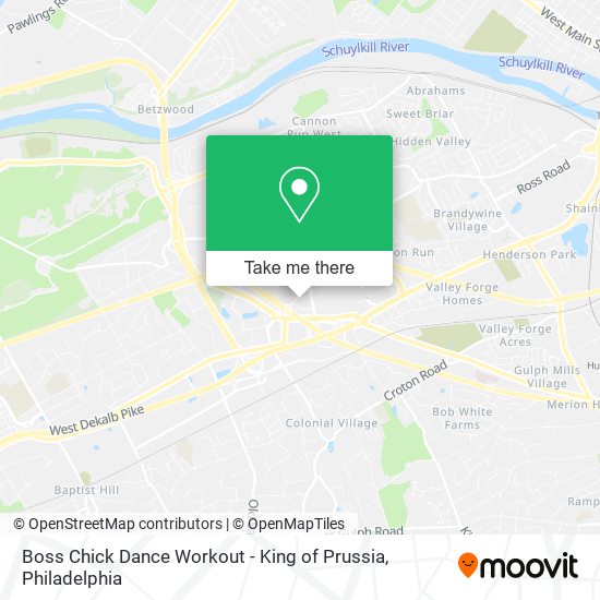 Mapa de Boss Chick Dance Workout - King of Prussia