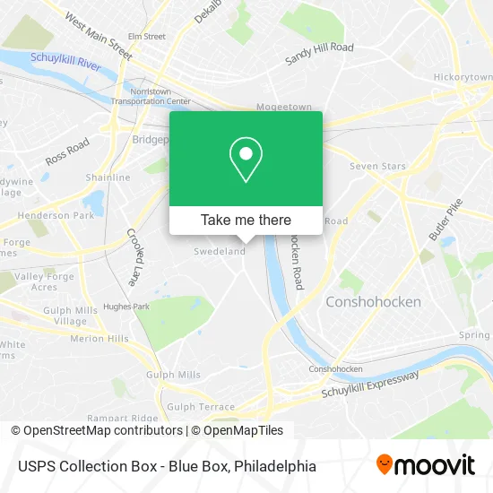 USPS Collection Box - Blue Box map