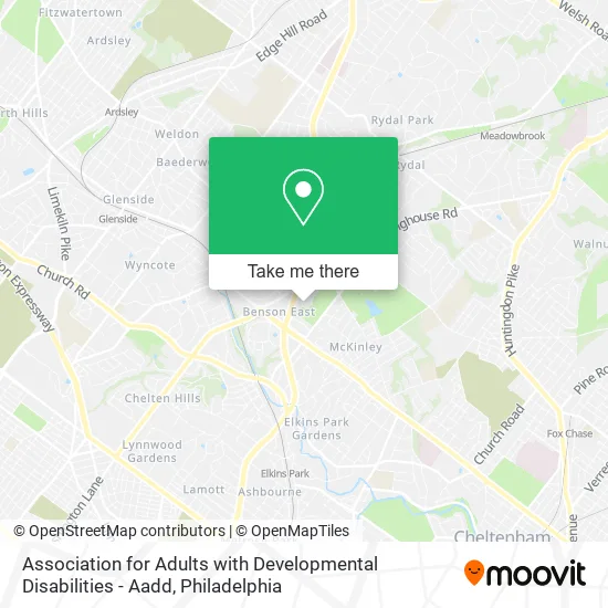 Association for Adults with Developmental Disabilities - Aadd map