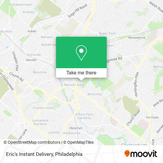 Eric's Instant Delivery map