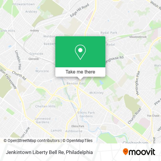 Mapa de Jenkintown Liberty Bell Re
